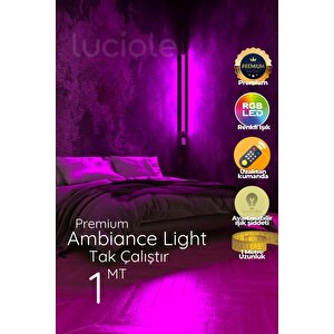 Led Aplik Işık Uzaktan Kumandalı Renk Animasyon Yapışkanlı Köşe Aplkdvrrsa