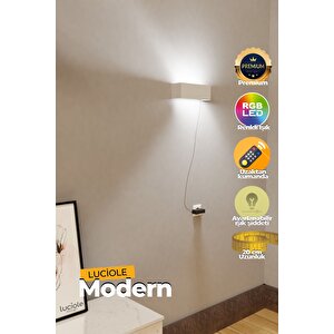Led Lambader Yatak Oturma Odası Salon  Lambası Rgb Işık Çok Renkli Dikdörtgen Kumandalı Lmbdrbk