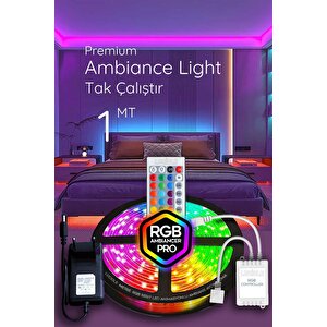 Rgb Led Tak Çalıştır 16 Renkli 4 Animasyonlu Tv Arkası Led Yatak Odası Led Bilgisayar Led 1metre