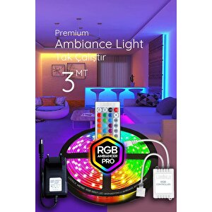 Tv Arkası Çocuk Yatak Odası Mutfak Salon Animasyon Rgb Led Kumandalı Tak Çalıştır 3 Metre Vtarkabj4