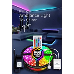 Rgb Led Tak Çalıştır 16 Renkli 4 Animasyonlu Tv Arkası Led Yatak Odası Led Bilgisayar Led 1metre