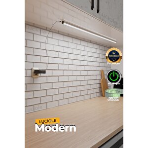 Mutfak Tezgah Altı Led Işık Aç Kapa Beyaz Bar Yapışkanlı 1 Metre - Abajur Mtabjrb4