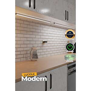 Mutfak Tezgah Altı  Led Işık Bar  Aç Kapa Beyaz Yapışkanlı 1 Metre - Lambader Lbeyaz5