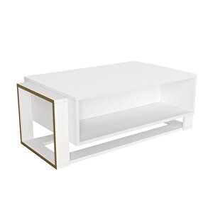 Dekorister Bianco Orta Sehpa Beyaz - Gold