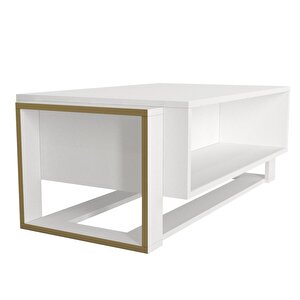 Dekorister Bianco Orta Sehpa Beyaz - Gold