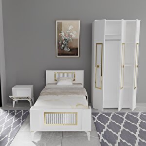Nora Çocuk,genç Odasi Takimi (c-l-g) Beyaz-Altın Beyaz gold