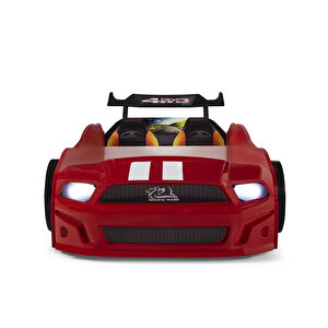 Kırmızı Arabalı Yatak Sport Mustang Işıklı