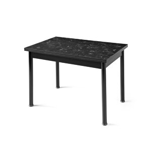 Smart Yandan Açılır Sadece Mutfak Masası 70x110cm Siyah Mermer