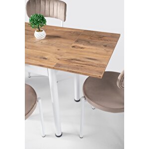 Smart Yandan Açılır Sadece Mutfak Masası 70x110cm Ceviz