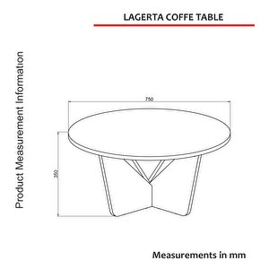 Lagerta Orta Sehpa Beyaz Mermer - Beyaz
