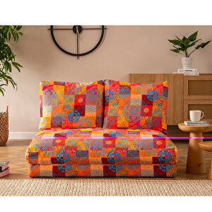 Taida İkili Katlanır Yataklı Uzanma Koltuğu Patchwork