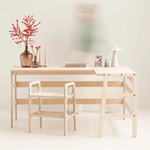 Valencia Ahşap Çalışma Masası 125x60 Natural Renk Cpt4631-125