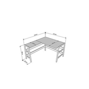 Valencia Ahşap Çalışma Masası 125x60 Natural Renk Cpt4631-125