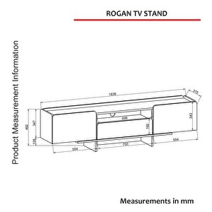 Rogan Tv Stand Kumtaşı - Senkronsiyah