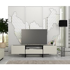 Rogan Tv Stand Kumtaşı - Senkronsiyah