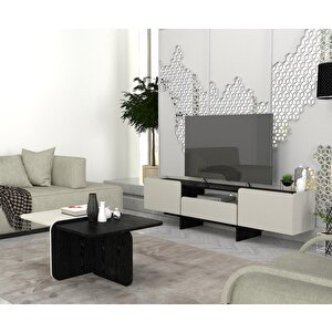 Rogan Tv Stand Kumtaşı - Senkronsiyah