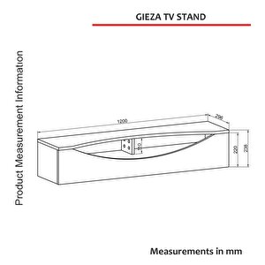 Gieza Tv Stand Siyah - Atlantik Çam
