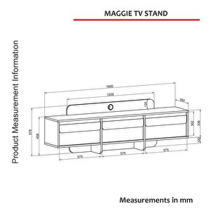 Maggie Tv Stand Antrasit - Atlantik Çam