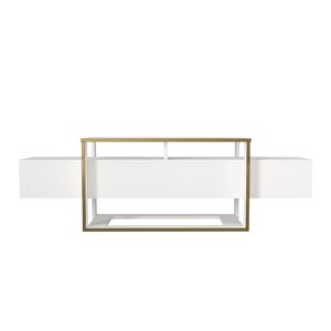 Dekorister Bianco Tv Sehpası Beyaz - Gold