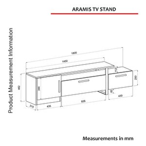 Aramis Tv Sehpası Beyaz - Gold