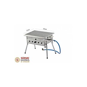 Gürsaç Tüplü Lav Taşlı 35*45cm Mangal Seti