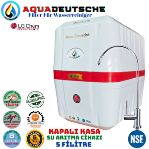 Aqua Deutsche Premium Beyaz Kirmizi 8 Litrelik  Gümüş İyonlu Tatlandiricili Su Arıtma Cihazı