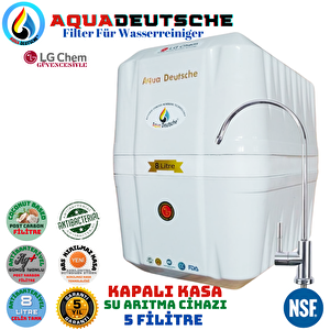 Aqua Deutsche Premium Beyaz 8 Litrelik  Gümüş İyonlu Tatlandiricili Su Arıtma Cihazı
