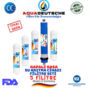 Aqua Deutsche Premium Kirmizi Si̇yah 8 Litrelik  Gümüş İyonlu Tatlandiricili Su Arıtma Cihazı