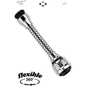 Flexible Esnek Spiral Hortumlu Musluk Batarya Ucu Başlığı 2 Farklı Mod Fonksiyonlu Musluk Başlığı