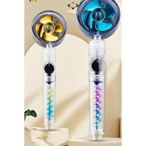 Turbo Su Tasarruflu 360° Dönerli Duş Başlığı Çift Turbolu Tazyikli Duş Başlığı