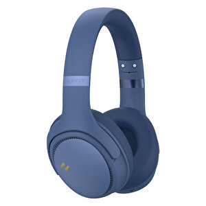 Havit H630bt Pro Anc Kulak Üstü Katlanabilir Bluetooth Kulaklık - 50 Saat Batarya Çift Cihaz Desteği Mavi