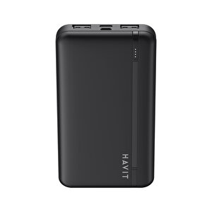 Havit Pb89 10000mah Power Bank Hızlı Şarj 18.5w Usb + Type-c-siyah Beyaz