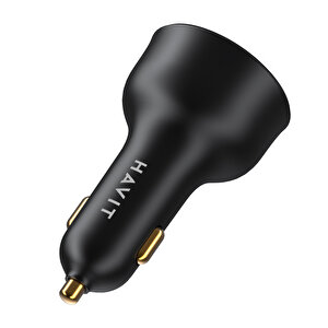 Cc100w 100w Pd Dijital Göstergeli Ultra Hızlı Araç Şarj Aleti (1 Type-c, 1 Usb)