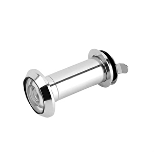 Kapı Dürbünü 35x60 mm Krom Kapaklı 180° 12’li Paket | Metal Gözetleme Dürbünü