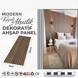 Keçeli̇ Dekorati̇f Akusti̇k Ahşap Panel – Pera 60x240 cm