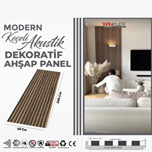 Keçeli̇ Dekorati̇f Akusti̇k Ahşap Panel – Pera 50x240 cm
