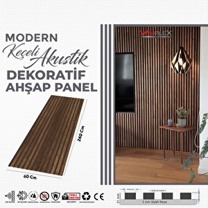 Keçeli̇ Dekorati̇f Akusti̇k Ahşap Panel – Barok 15x240 cm