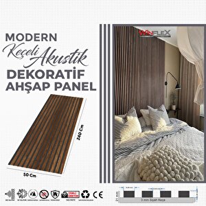 Keçeli̇ Dekorati̇f Akusti̇k Ahşap Panel – Barok 15x240 cm