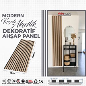 Keçeli̇ Dekorati̇f Akusti̇k Ahşap Panel – Flora 50x240 cm