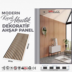 Keçeli̇ Dekorati̇f Akusti̇k Ahşap Panel – Flora 50x240 cm