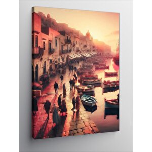 Kanvas Tablo Sahil Kasabası
