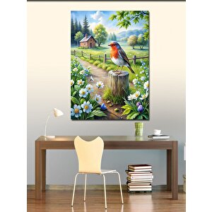 Kanvas Tablo Sevimli Kırlangıç 100x140 cm