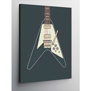 Kanvas Tablo Fly Kasa Elektro Gitar