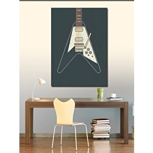 Kanvas Tablo Fly Kasa Elektro Gitar