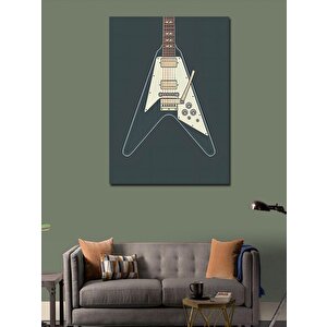 Kanvas Tablo Fly Kasa Elektro Gitar