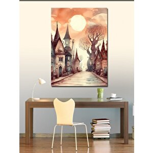 Kanvas Tablo Güneş Ve Kasaba 70x100 cm