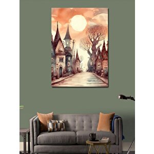 Kanvas Tablo Güneş Ve Kasaba 70x100 cm
