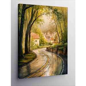Kanvas Tablo Kasaba Yolu 