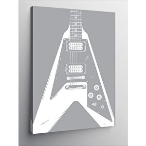 Kanvas Tablo Fly Kasa Elektro Gitar