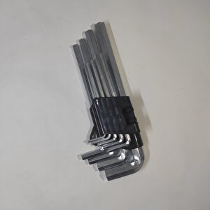 9 Parça 150 Mm Alyan Takımı Isı İşlem Görmüş Lüx Alyan Takımı Allen Anahtar Seti